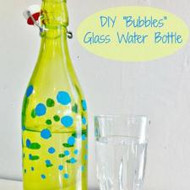 DIY Bubbles Glass Water Bottle